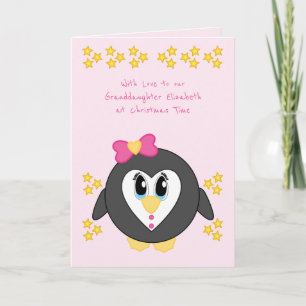 Unsere Enkelin zu Weihnachten niedlich Pinguin pin