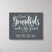 "Unsere Enkelkinder machen das Leben groß Personal Leinwanddruck (Vorderseite)