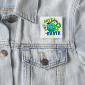 Unsere Erde gerettet Button (Beispiel)