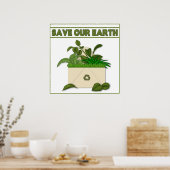 UNSERE ERDPOSTER gerettet - GERECYCELT Poster (Küche)