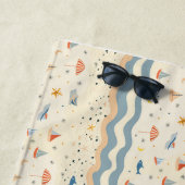 Unsere Erinnerungen des Ozeans werden sich fortset Strandtuch (Beispiel)