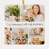 Unsere Erinnerungen mit Oma Modern Foto Collage Keramikornament (Vorderseite)