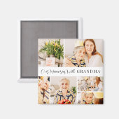 Unsere Erinnerungen mit Oma Modern Foto Collage Magnet (Vorderseite/Rückseite)