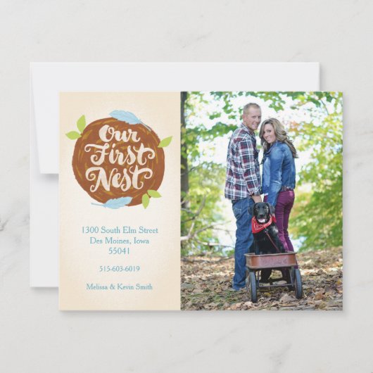 Unsere erste Ankündigung zum Nestbewegen (Vorderseite)