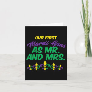 Unsere erste Frau Mardi Gras New Orleans Verlobt m Karte