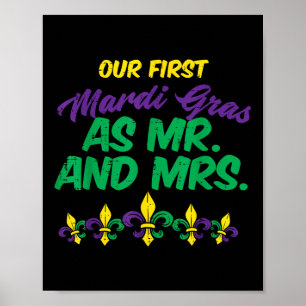 Unsere erste Frau Mardi Gras New Orleans Verlobt m Poster