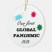 Unsere erste globale Pandemie 2020 Keramik Ornament (Links)