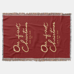 Unsere erste Hand des Weihnachten beschriftete 1. Decke