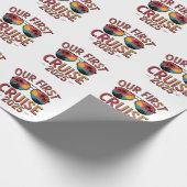 Unsere erste Kreuzfahrt 2025 Sommerreise Matching Geschenkpapier (Ecke)