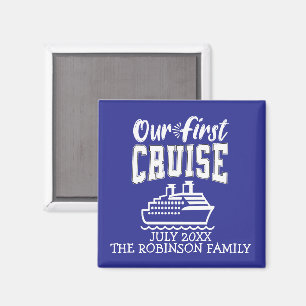 Unsere erste Kreuzfahrt Familie Ausflug Souvenir Magnet