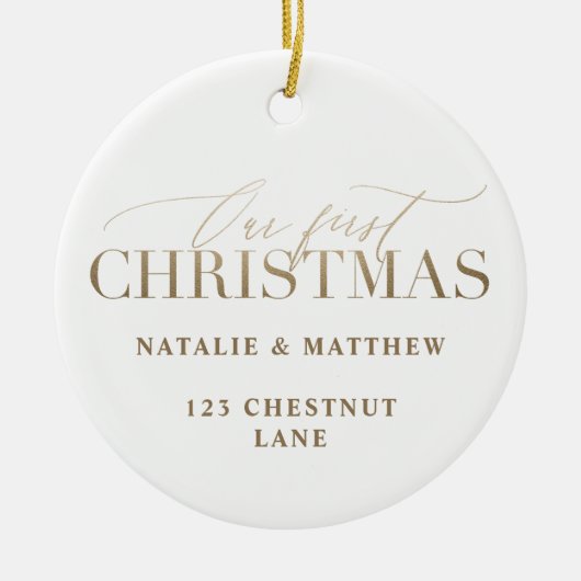 unsere erste neue Zuhause Keramik Ornament (Vorne)