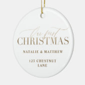 unsere erste neue Zuhause Keramik Ornament (Links)