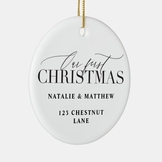 unsere erste neue Zuhause Keramik Ornament (Rechts)