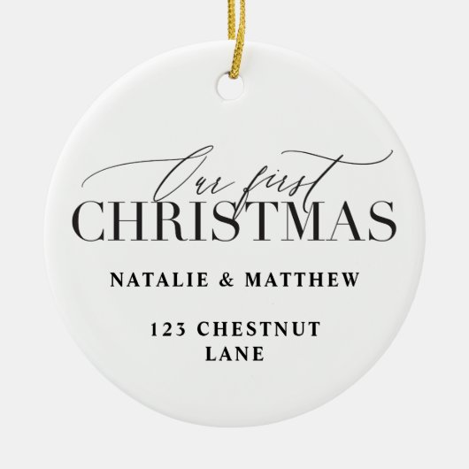 unsere erste neue Zuhause Keramik Ornament (Vorne)