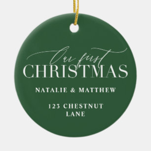 unsere erste neue Zuhause Keramik Ornament