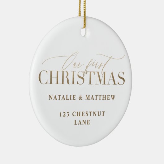 unsere erste neue Zuhause Keramik Ornament (Rechts)