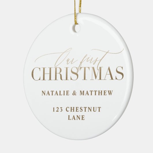 unsere erste neue Zuhause Keramik Ornament (Links)