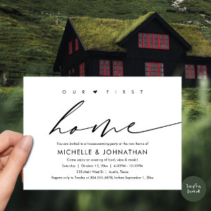 Unsere erste neue Zuhause, Party-Feier zum Thema H Einladung