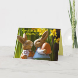 UNSERE ERSTE OSTE ZUSAMMEN BUNNY COUPLE KARTE