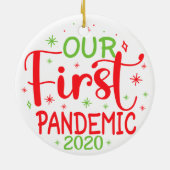 Unsere erste Pandemie 2020 Keramik Ornament (Hinten)