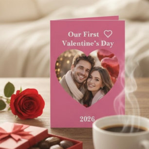 Unsere erste Valentinstag-Klapp-Grußkarte Karte