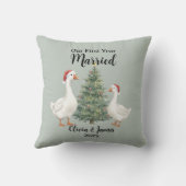 Unsere erste Weihnachten als verheiratete Gans Kissen (Rückseite)