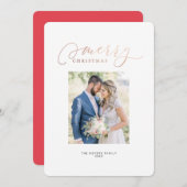 Unsere erste Weihnachts Mr. & Mrs. Einladung (Vorne/Hinten)