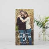 Unsere erste Weihnachts Mr. & Mrs. Feiertagskarte (Stehend Vorderseite)