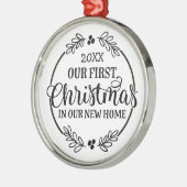 Unsere erste Weihnachts-neue Zuhause Ornament Aus Metall (Links)