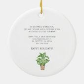 Unsere erste Weihnachts-neue Zuhause Watercolor Keramik Ornament (Hinten)