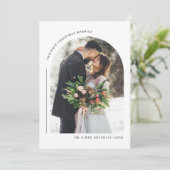 Unsere erste Weihnachts-Verheiratet-Familienfotoka Feiertagskarte (Stehend Vorderseite)