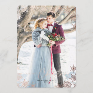 Unsere erste Weihnachts-Verheiratet-Foto-Urlaubska Einladung