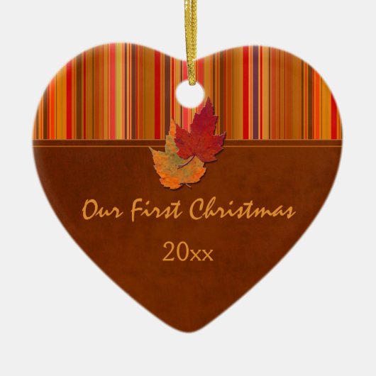 Unsere erste Weihnachtsandenken-Verzierung Keramik Ornament (Vorne)