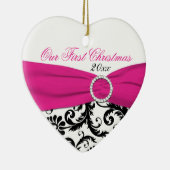 Unsere erste Weihnachtsandenken-Verzierung Keramik Ornament (Rechts)