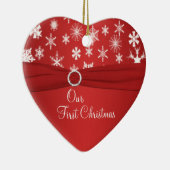 Unsere erste Weihnachtsandenken-Verzierung Keramik Ornament (Rechts)