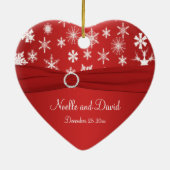 Unsere erste Weihnachtsandenken-Verzierung Keramik Ornament (Hinten)