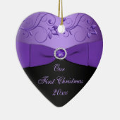 Unsere erste Weihnachtsandenken-Verzierung Keramik Ornament (Rechts)