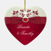 Unsere erste Weihnachtsandenken-Verzierung Keramik Ornament (Hinten)