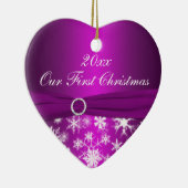 Unsere erste Weihnachtsandenken-Verzierung Keramik Ornament (Rechts)