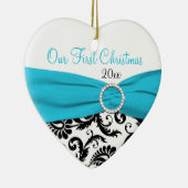 Unsere erste Weihnachtsandenken-Verzierung Keramikornament (Rechts)