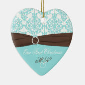 Unsere erste Weihnachtsandenken-Verzierung Keramikornament (Rechts)