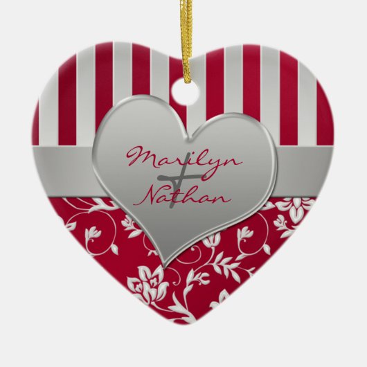 Unsere erste Weihnachtsandenken-Verzierung Keramikornament (Vorne)