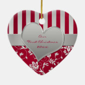 Unsere erste Weihnachtsandenken-Verzierung Keramikornament (Hinten)