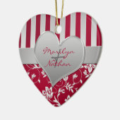 Unsere erste Weihnachtsandenken-Verzierung Keramikornament (Links)