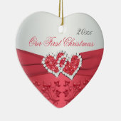 Unsere erste Weihnachtsandenken-Verzierung Keramikornament (Rechts)