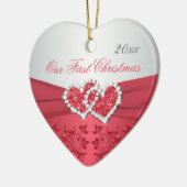 Unsere erste Weihnachtsandenken-Verzierung Keramikornament (Links)