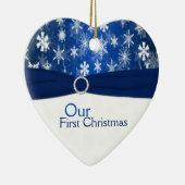 Unsere erste Weihnachtsandenken-Verzierung Keramikornament (Rechts)