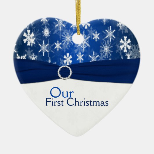 Unsere erste Weihnachtsandenken-Verzierung Keramikornament (Vorne)