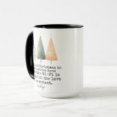 Unsere erste Weihnachtsansprache, individuelle Ans Tasse (Vorderseite Links)