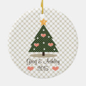 Unsere erste Weihnachtsbaum-Verzierung Keramik Ornament (Hinten)